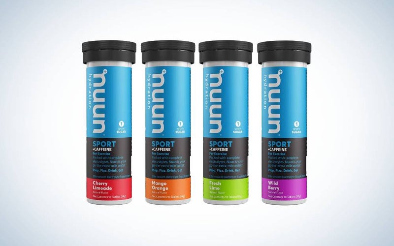 The Nuun Sport Caffein is best electrolyte drink for runners.