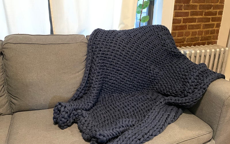 Bearaby makes the best weighted blanket that's knit.