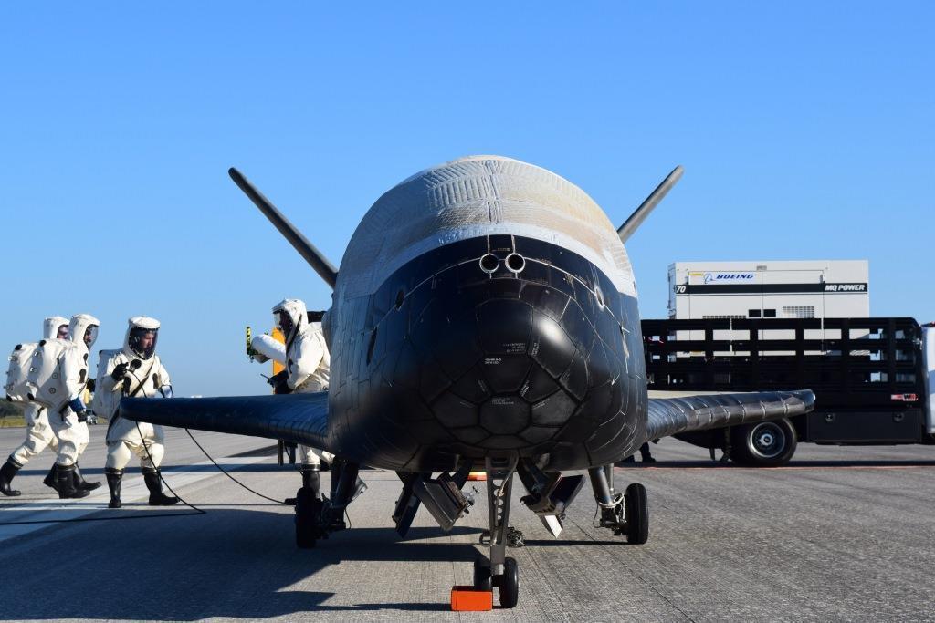 The US's X-37B Orbital Test Vehicle 4 seen in 2017.