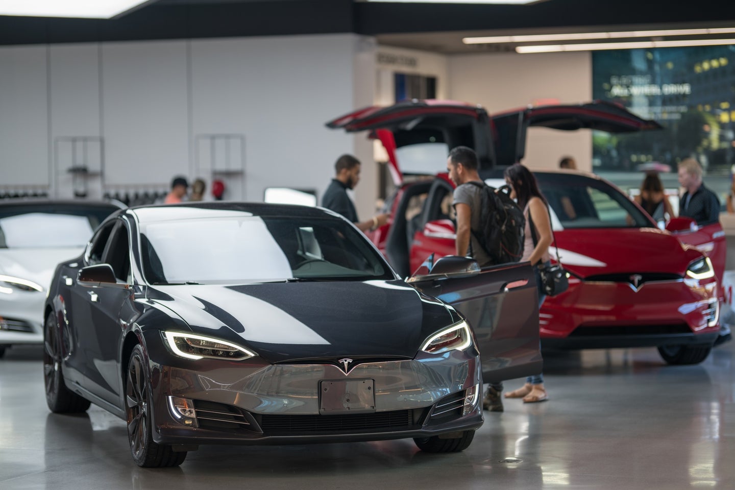Tesla Model 3 in black soon to be a Hertz rental car
