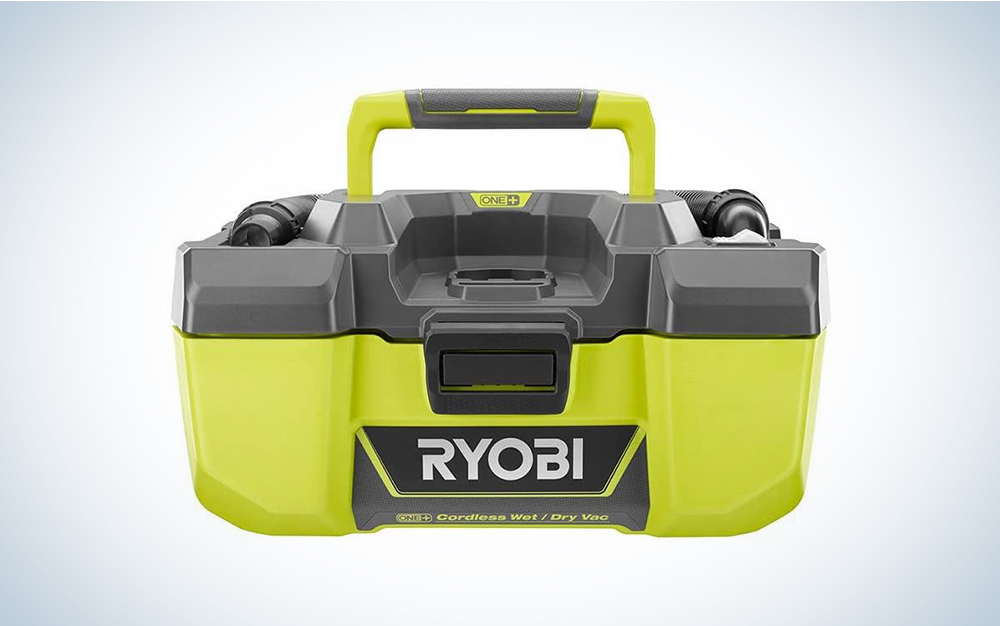 A product image of the Ryobi ONE+ Wet/Dry Vacuum