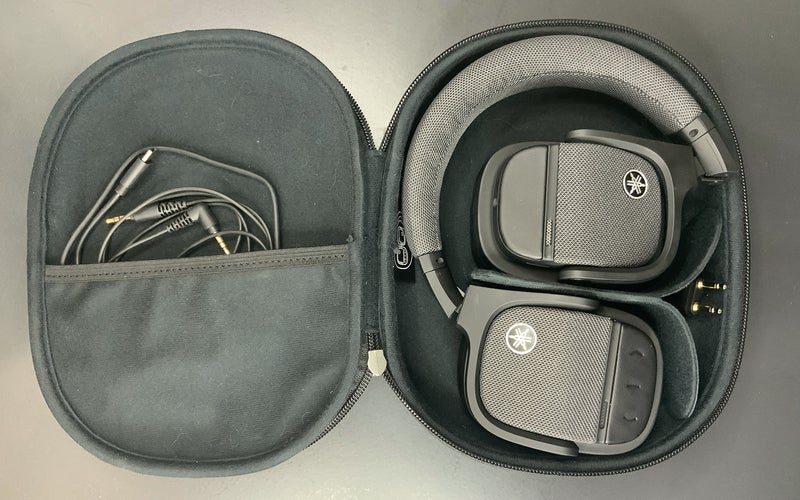 Yamaha YH-L700A headphones in case with accessories