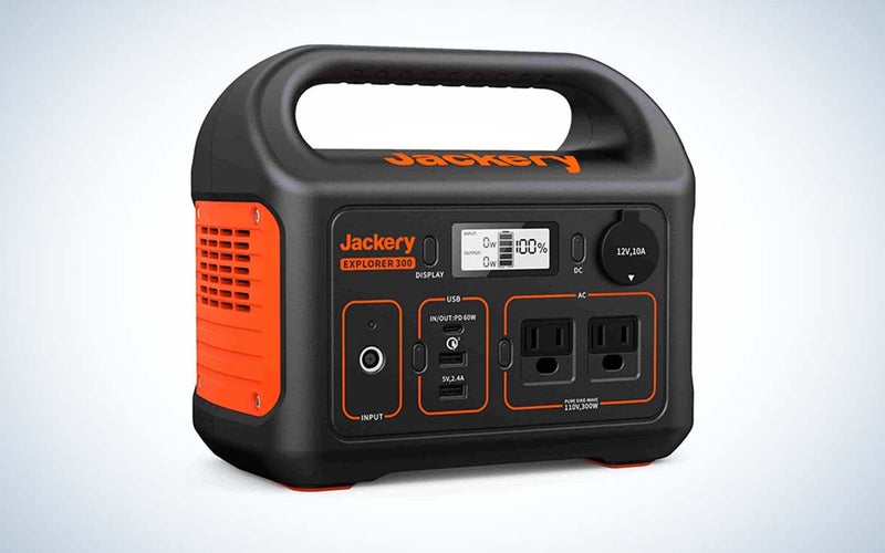 The Jackery Explorer 300 portable power station is a great Cyber Monday deal.