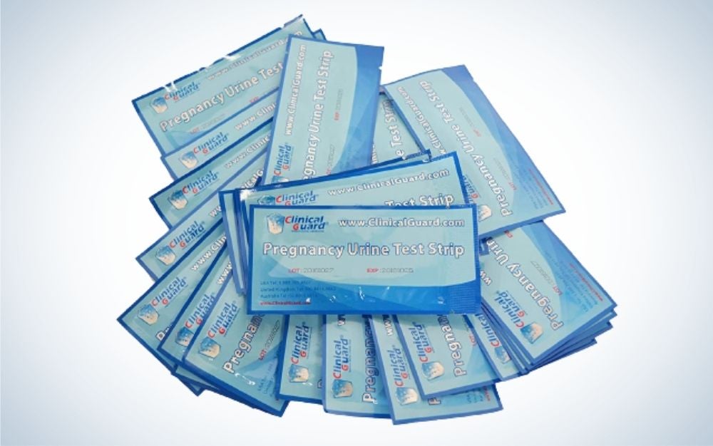 ClinicalGuard HCG Pregnancy Test Strips, 100 count is the best pregnancy test on a budget.