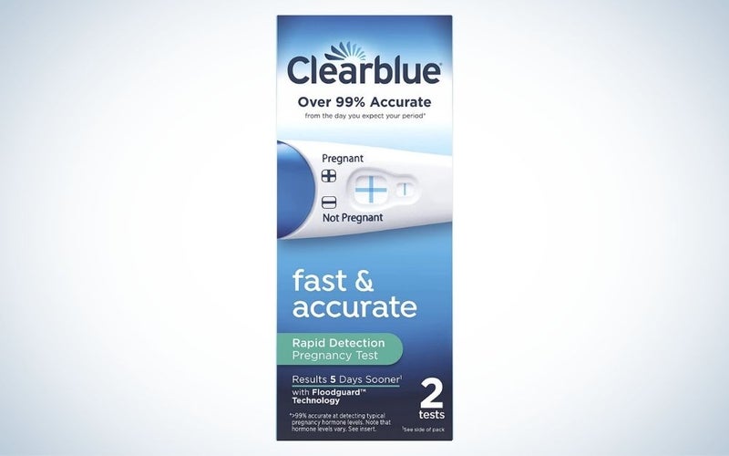 Clearblue Rapid Detection Pregnancy Test is the best pregnancy test overall.