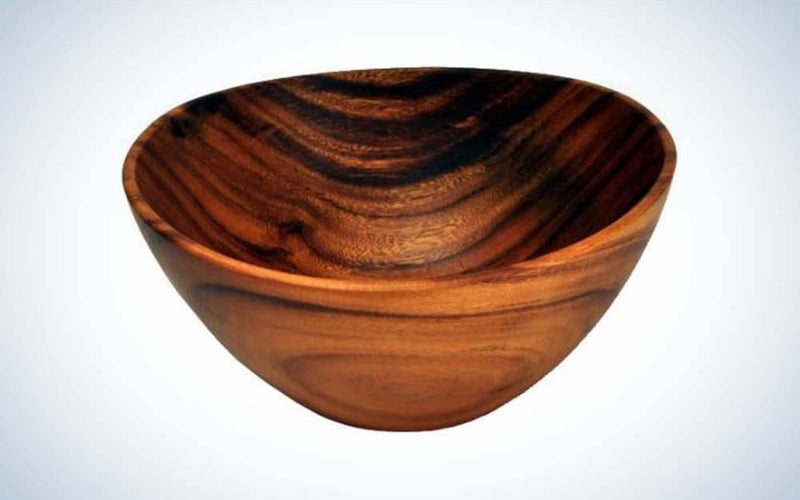 The Pacific Merchants Trading Acaciaware Bowl is one of the top picks in our sustainable gift guide.