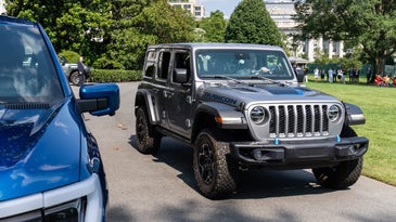 All-electric Jeep Rubicon on the White House Lawn.