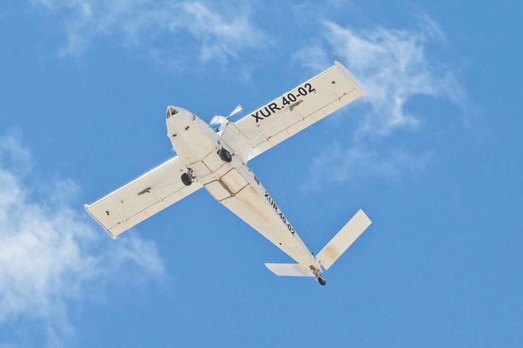 A Flyox drone in flight.
