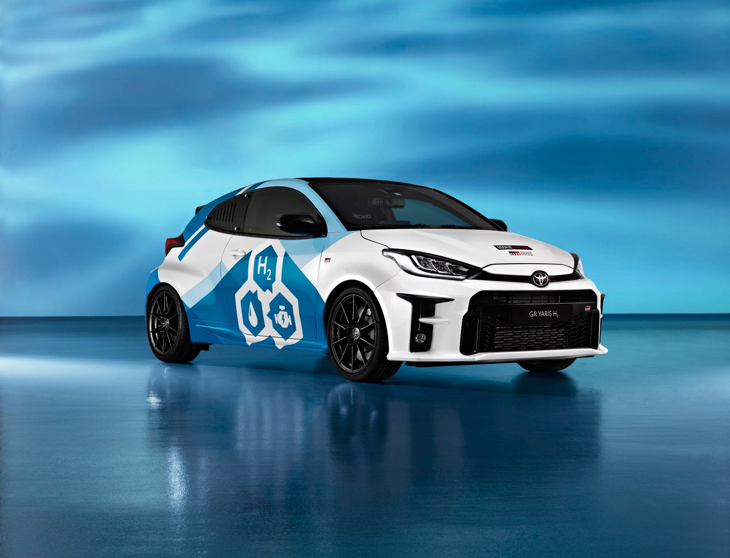 Toyota's experimental hydrogen-powered GR Yaris.
