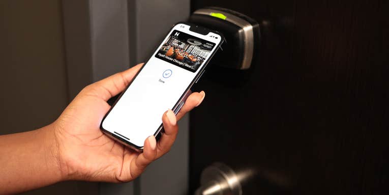 Hyatt will let you use an Apple device to get into your hotel room