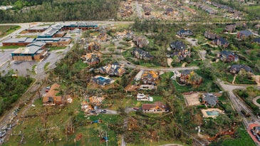 Tornado destruction in Chattanooga, Tennesee