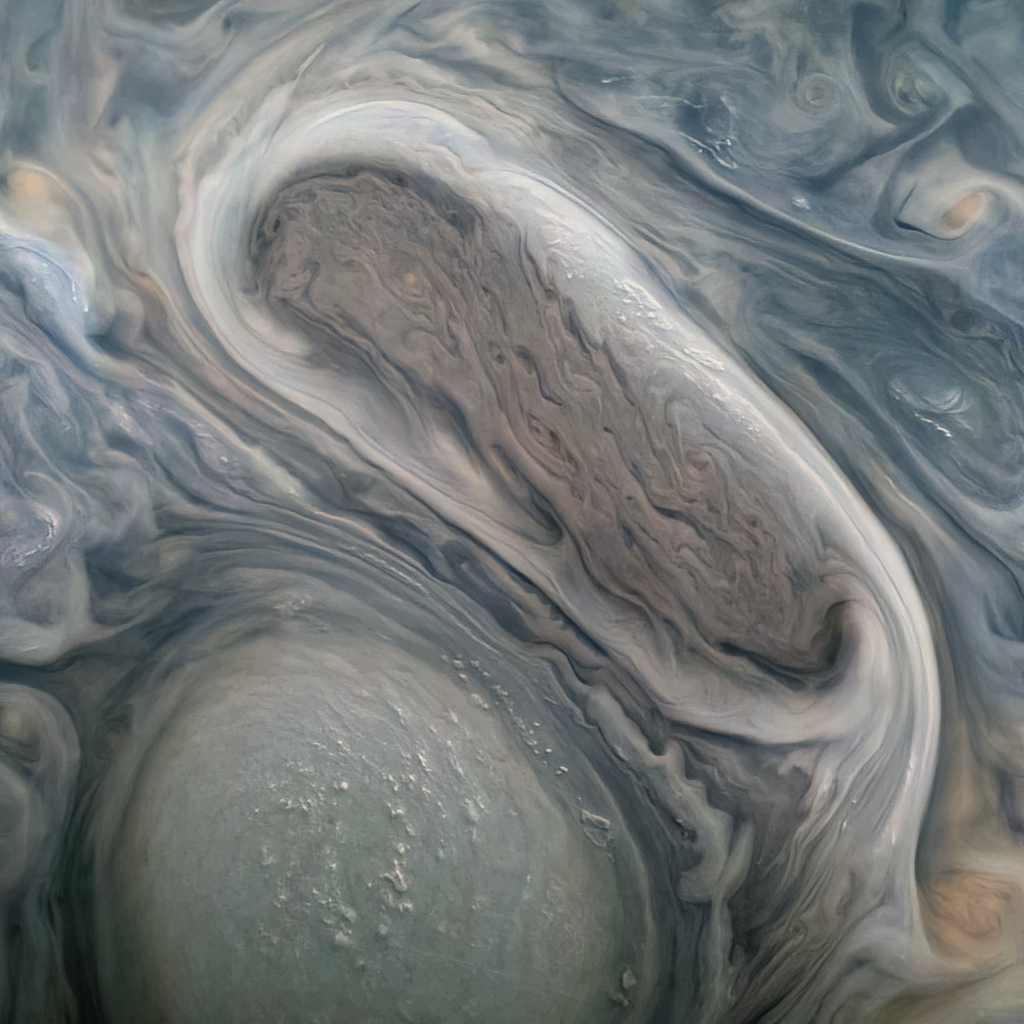 Two storms on Jupiter