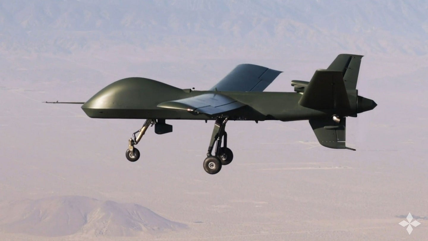a Mojave drone in flight
