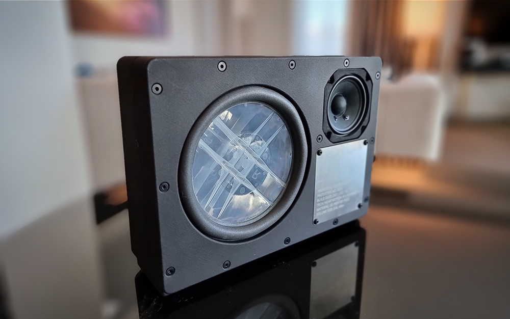 Exeger Mayht speaker prototype product image