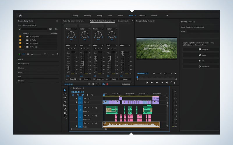 Adobe Premiere Pro is the best editing software for Mac