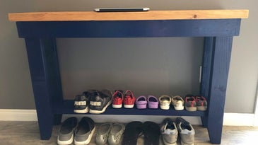 Clean up your messy entryway with a DIY shoe rack