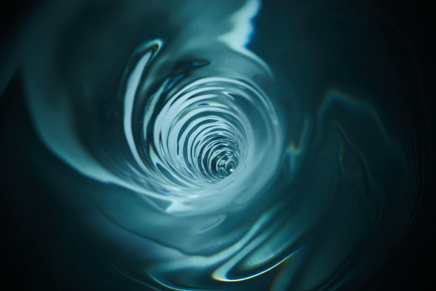 Whirlpool of water to represent a quantum tornado from a physics experiment