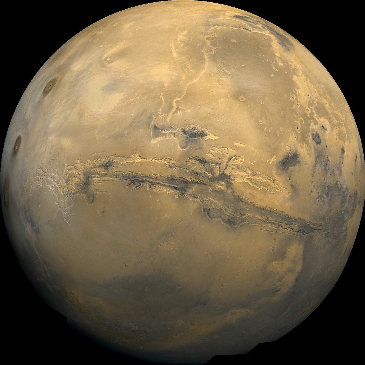 A global view of Mars.