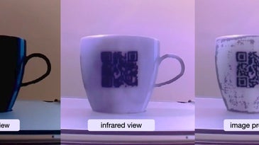 IR label on mug