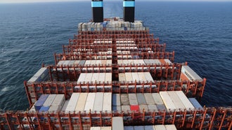 the view from on a container ship