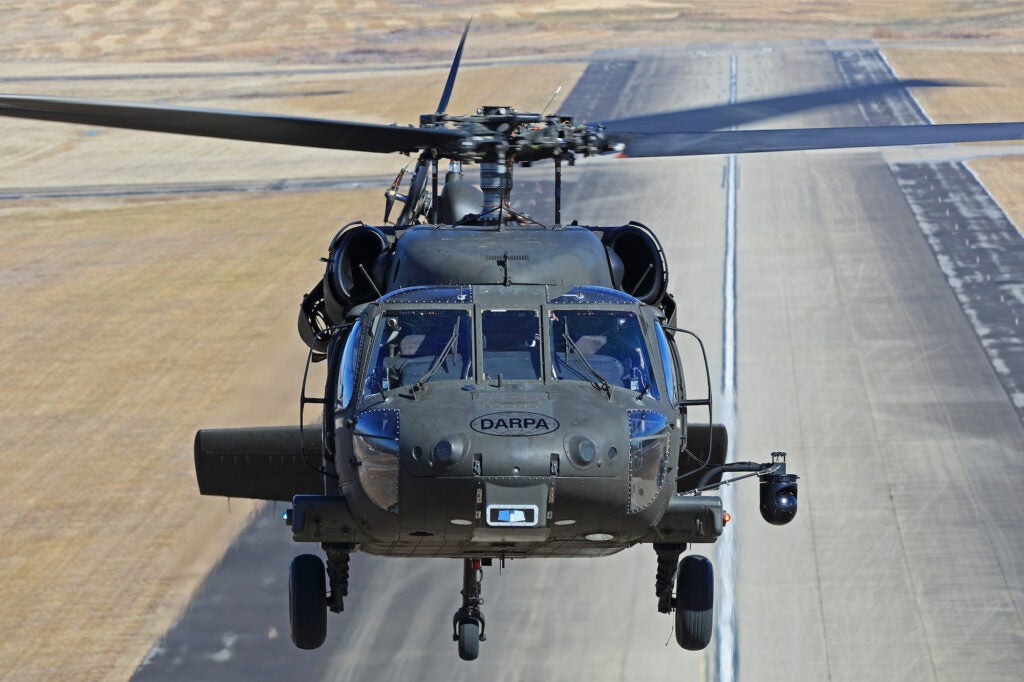 an uncrewed black hawk helicopter