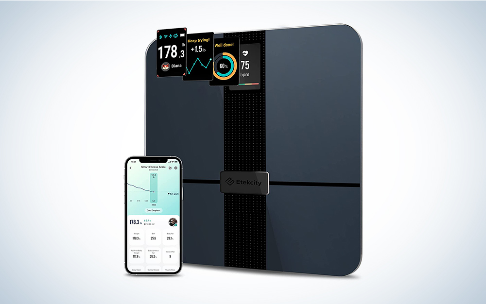 Etekcity's Bluetooth smart scale pairs with Apple Health or Google