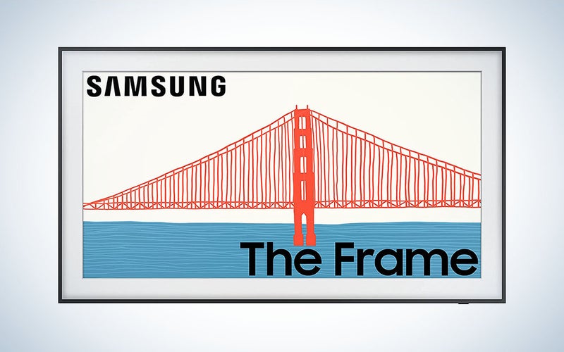 Samsung Frame TV on a white background