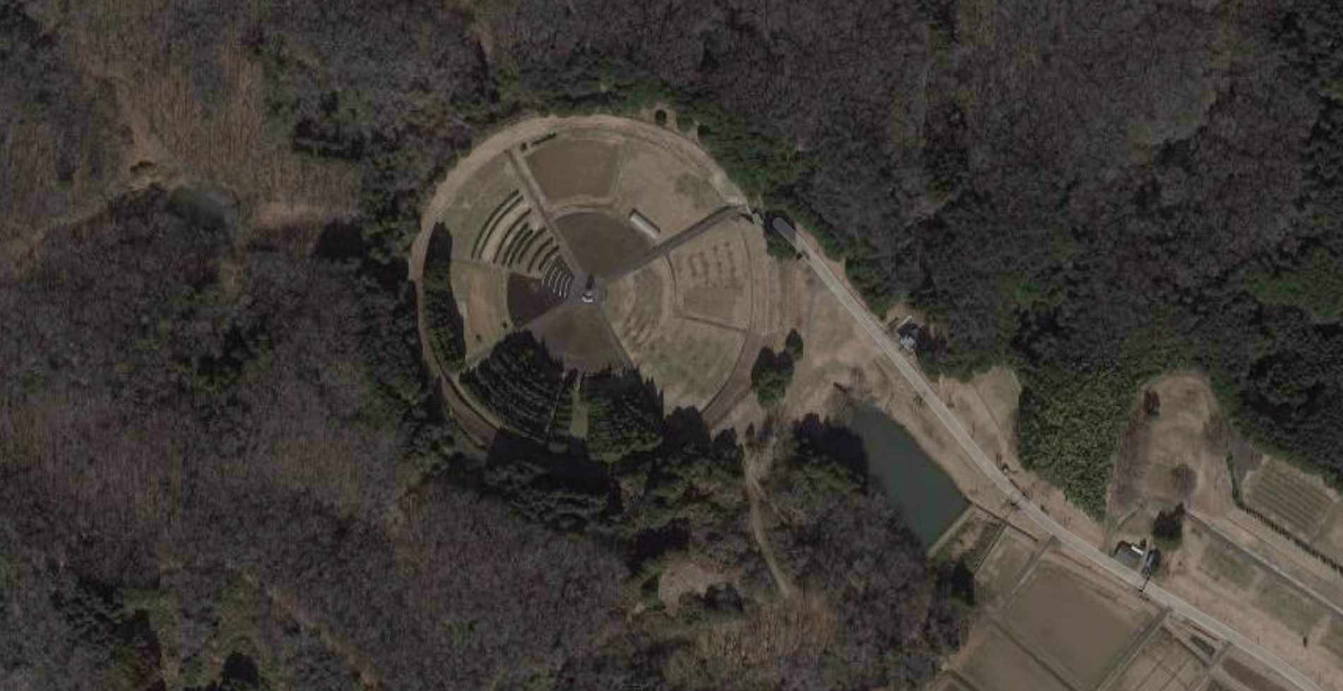 an aerial view of an atomic garden