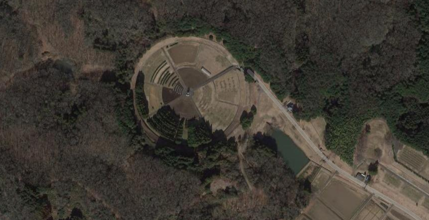 an aerial view of an atomic garden