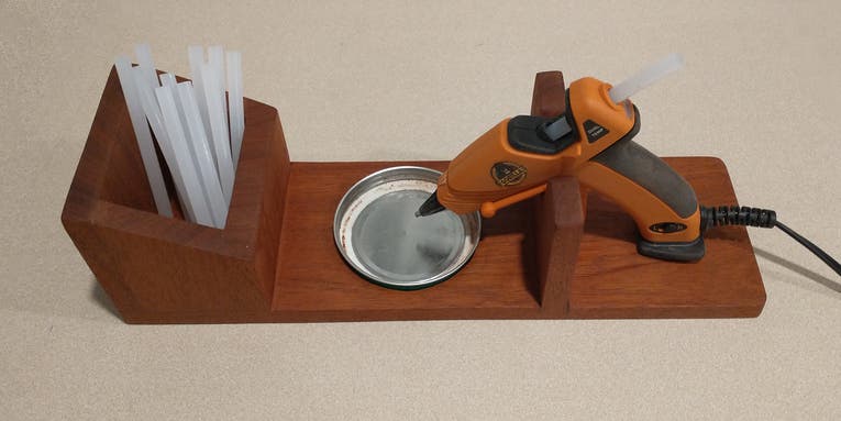 Build your own hot glue gun stand to prove you know more than scalding goop