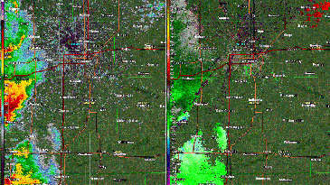 March 5, 2022 tornadoes in south and central Iowa on a radar loop