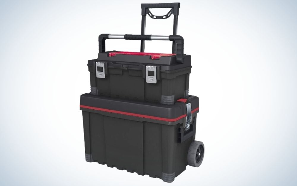 Keter Mobile Hawk Tool Box System is the best rolling tool box.