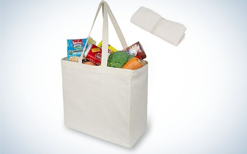 TOPDesign 2 | 6 | 12 Pack Reusable Grocery Shopping totes