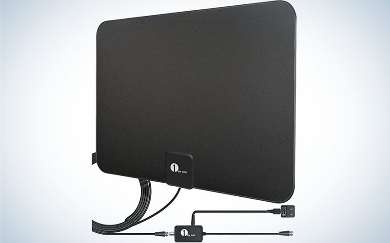 The 1byone Digital Amplified Indoor HDTV Antenna picks up nearby channels for less than $30.