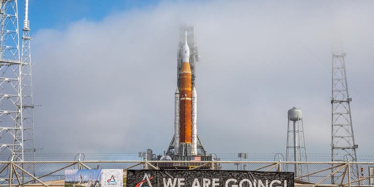 In pictures: NASA’s powerful moonshot rocket debuts at Kennedy Space Center