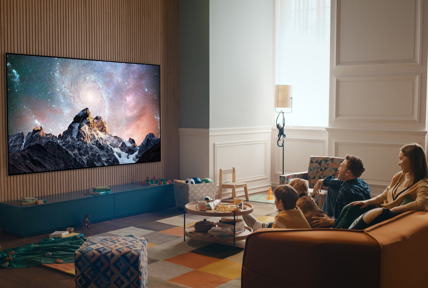 Gather the family around the new LG C2 OLED and we'll explain TV resolutions to you.