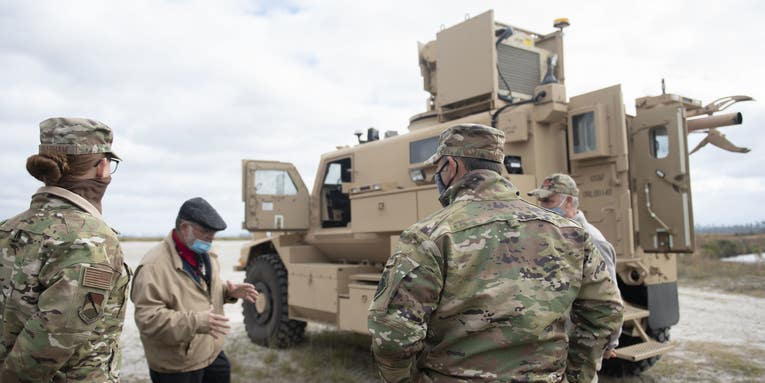 Trucks with lasers and robotic arms will help the Air Force handle bombs