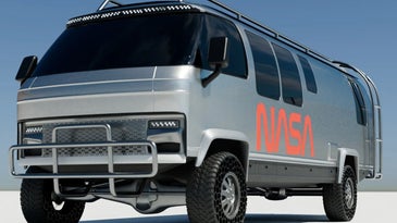 The sleek, shiny transport van NASA never built