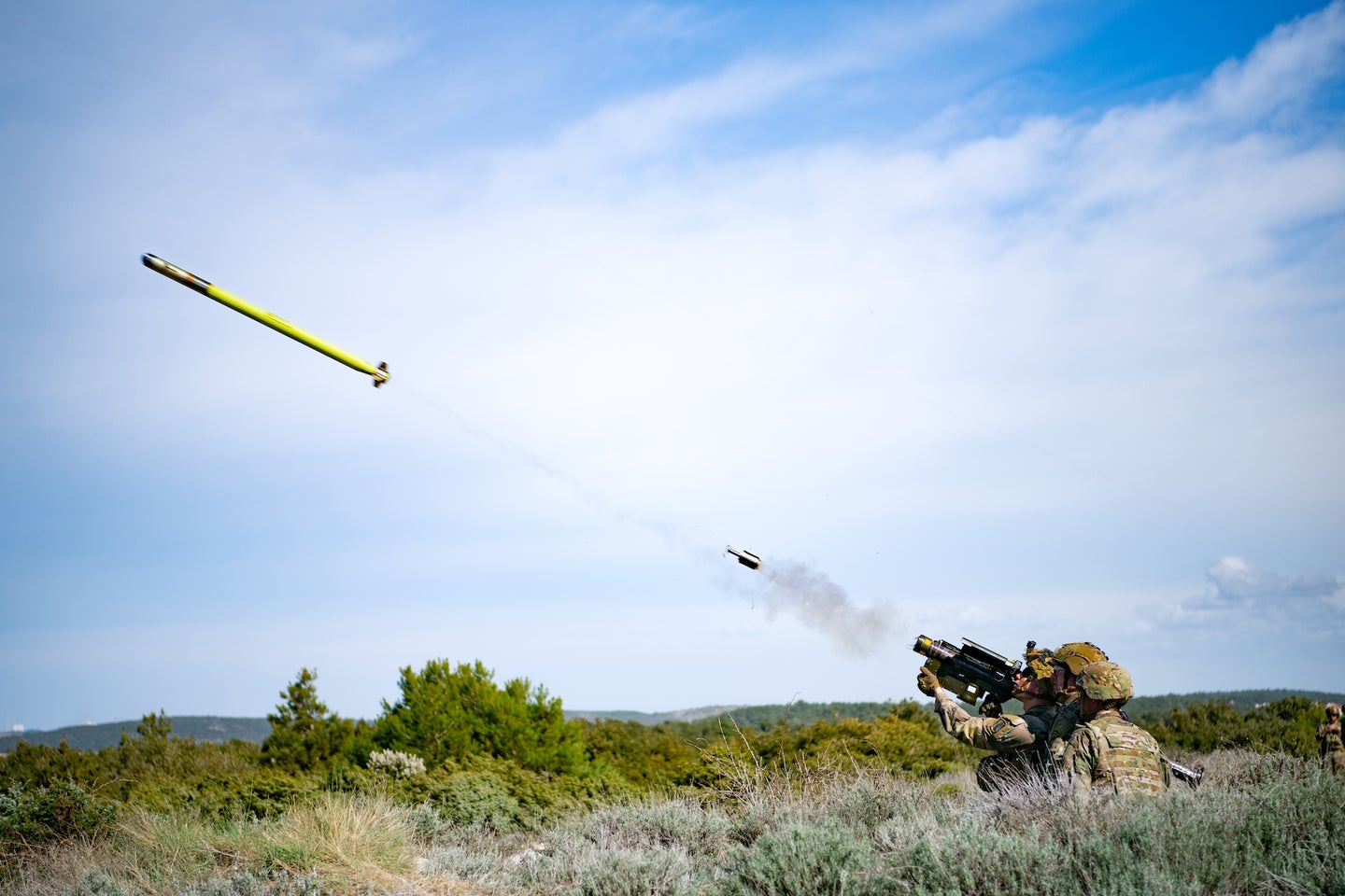A Stringer fired in an exercise in Croatia on April 8, 2022.