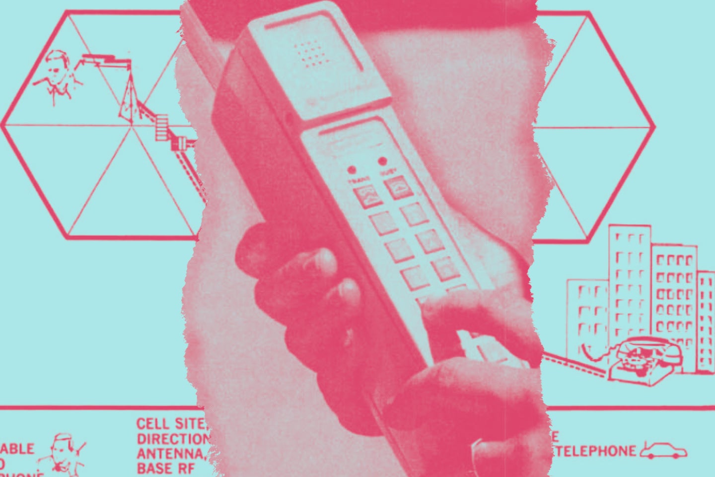 An illustration from the January 1978 issue of Popular Science from an article about mobile phones.