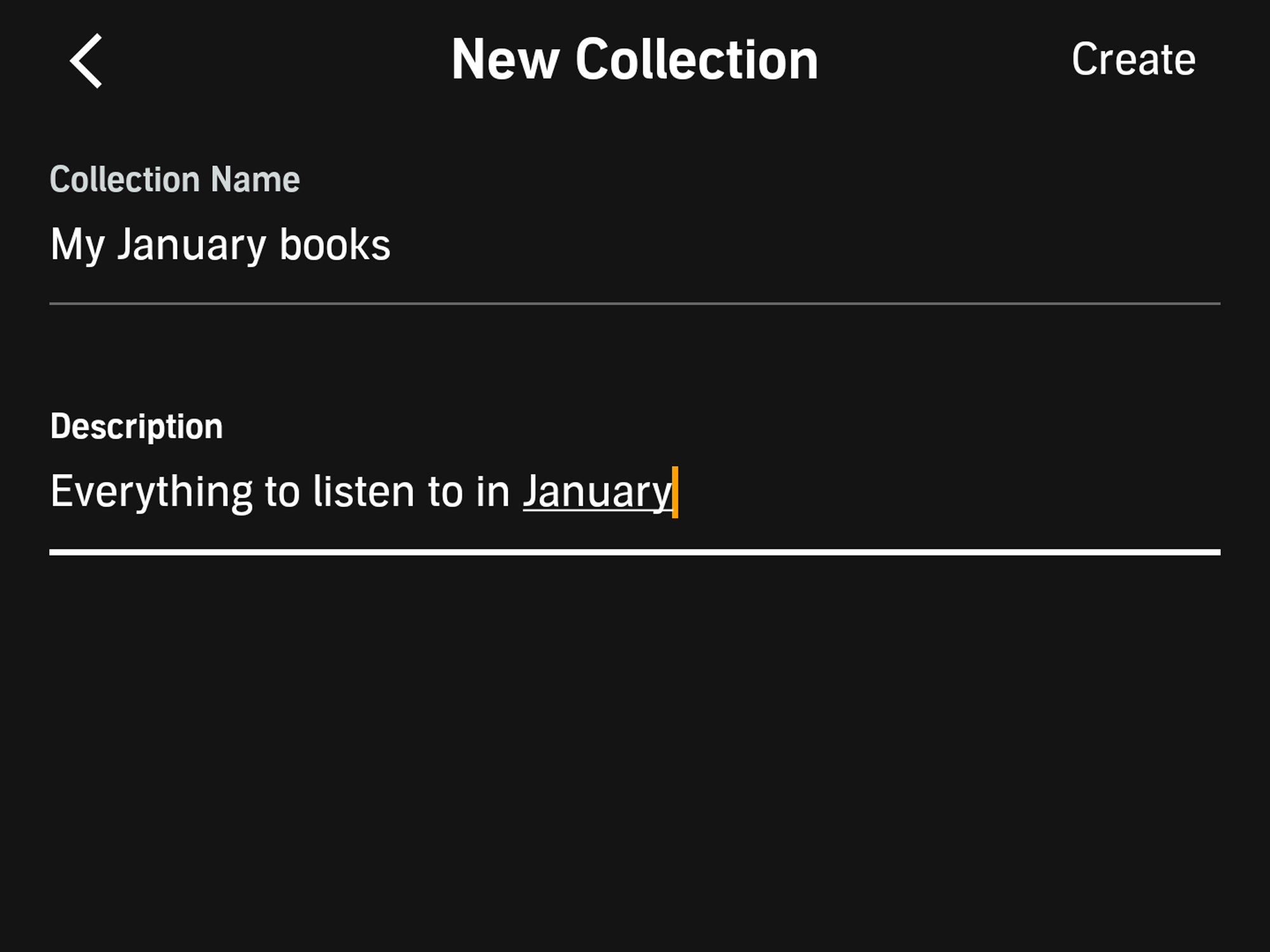 An Audible collection of books to read in January.