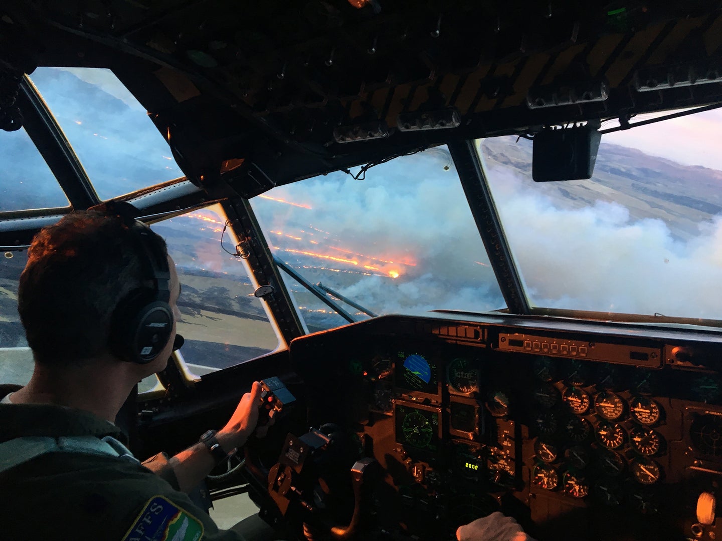 A photo of the Air Force fighting wildfires.