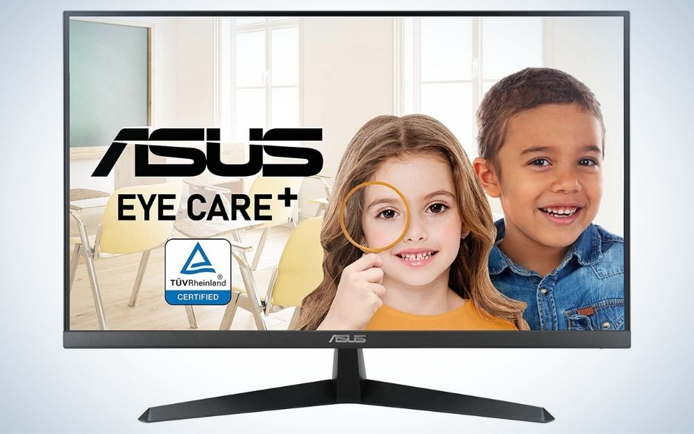 ASUS VY279HE 27â is the best monitor with low blue light for eye strain.