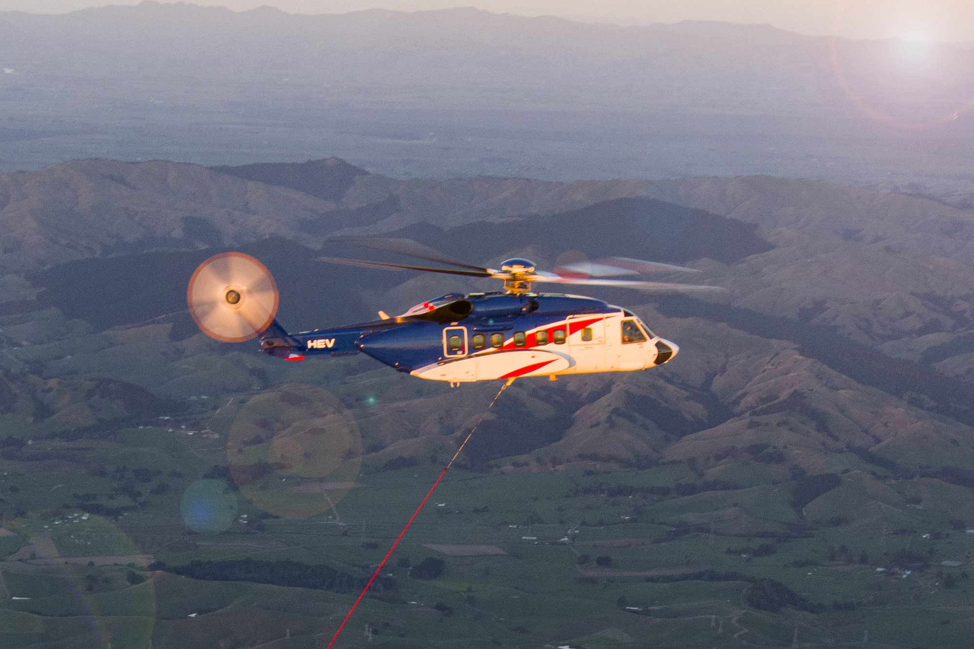 A helicopter caught and released a rocket this week