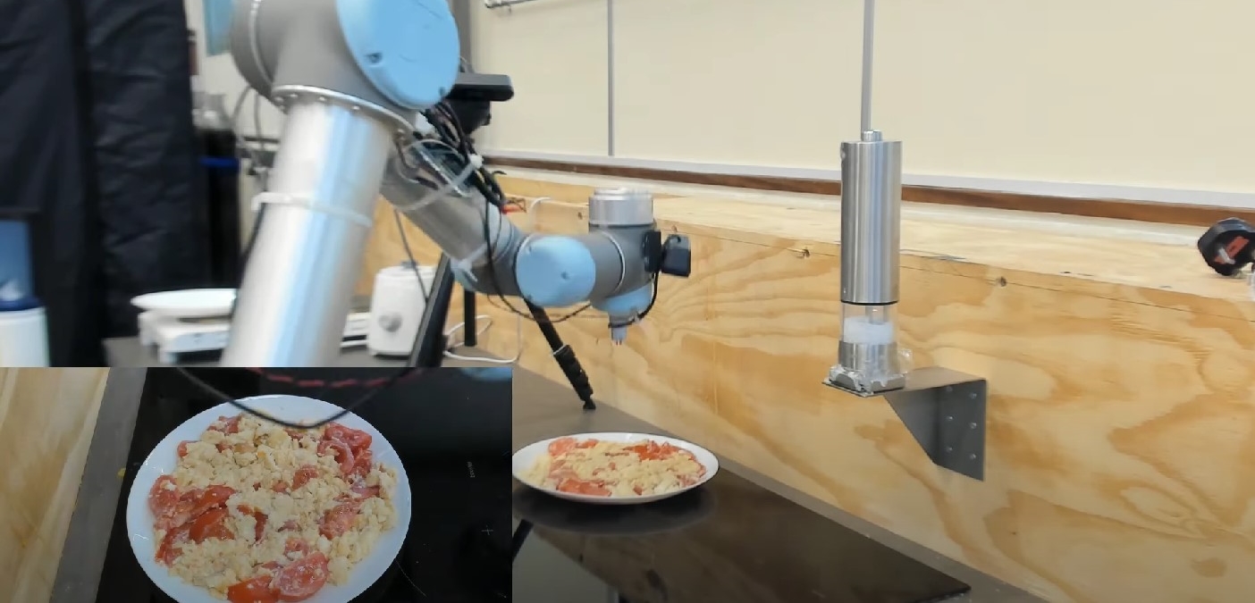This robot chef can taste salt with its arm