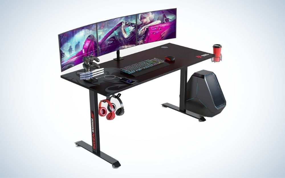 Seven Warrior Gaming Desk is the best budget gaming desk.