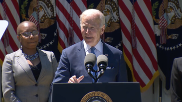 President Biden at Rose Garden talking about affordable internet