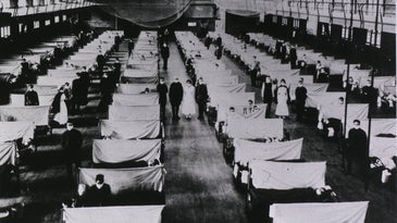 The 1918 flu outbreak, in which patients were kept in quarantine wards like this, was one of the world's deadliest pandemics.