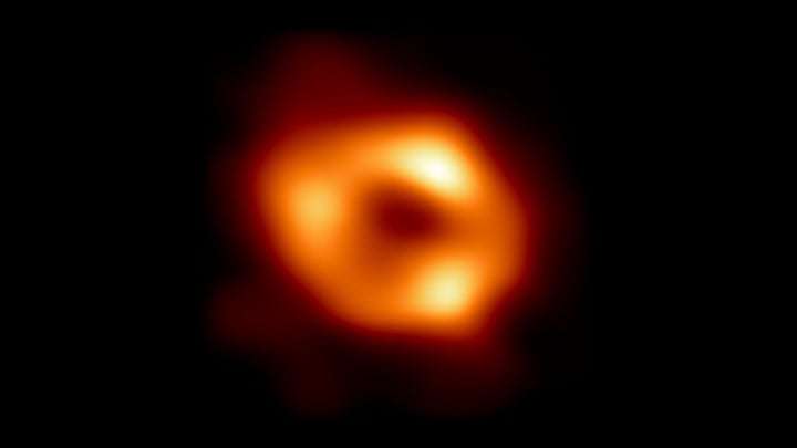 The first image of Sagittarius A*, the black hole in the Milky Way's center.