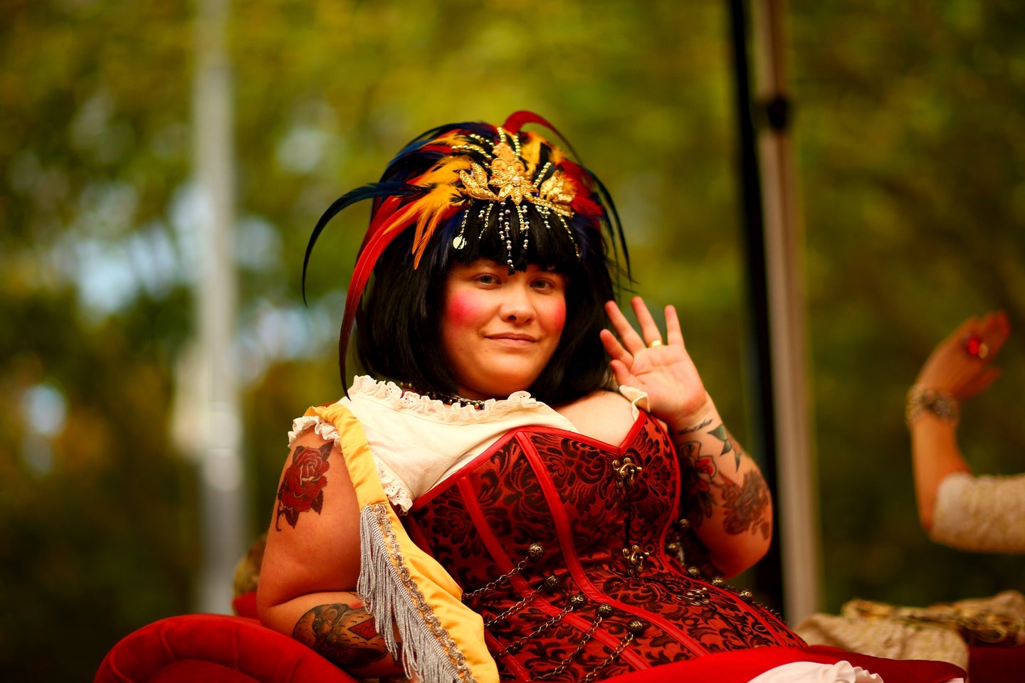 Faafafine individual at Auckland, New Zealand pride parade